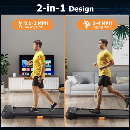 Walking Pad, Under Desk Treadmill for Home and Office - Goplus