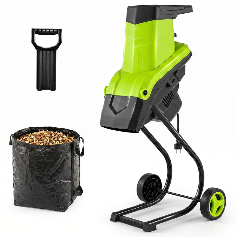 Load image into Gallery viewer, Goplus 15-Amp Electric Wood Chipper Shredder Mulcher w/1.8” Max Cutting Diameter &amp; 50L Collection Bag
