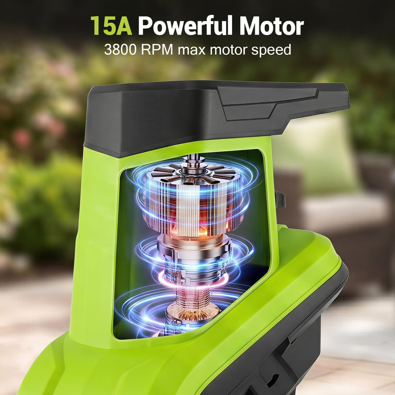 Load image into Gallery viewer, Goplus 15-Amp Electric Wood Chipper Shredder Mulcher w/1.8” Max Cutting Diameter &amp; 50L Collection Bag
