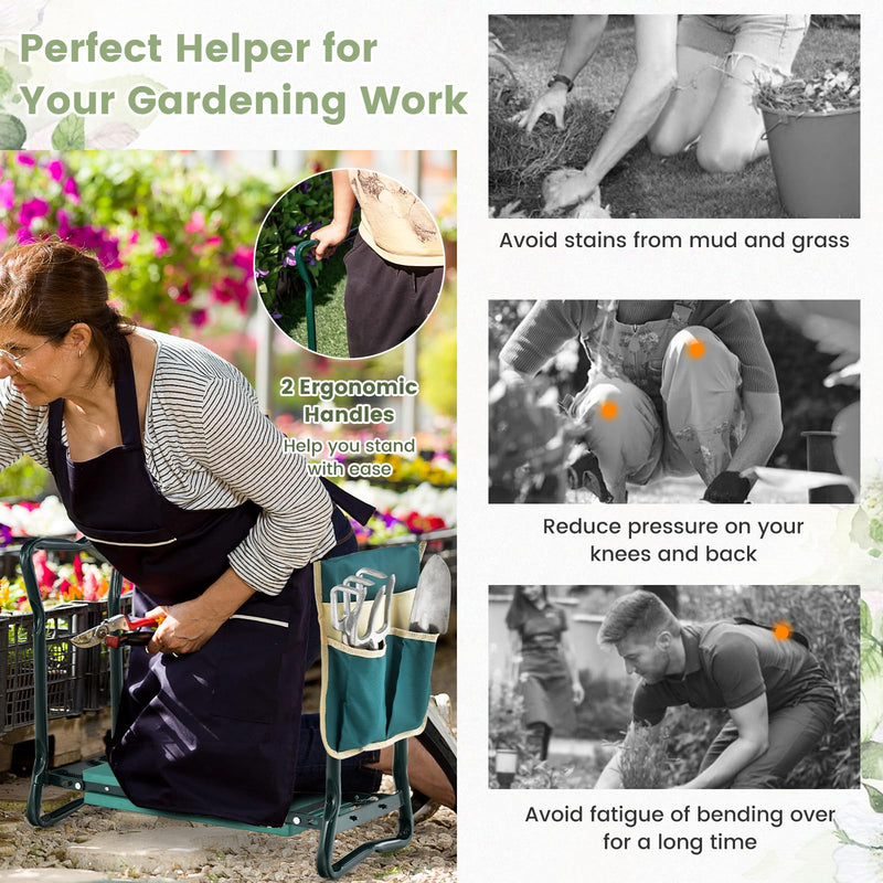 Load image into Gallery viewer, Folding Garden Kneeler Bench Heavy Duty Gardener Kneeling Pad Cushion
