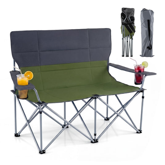 Goplus Double Camping Chair Folding Camping Couch