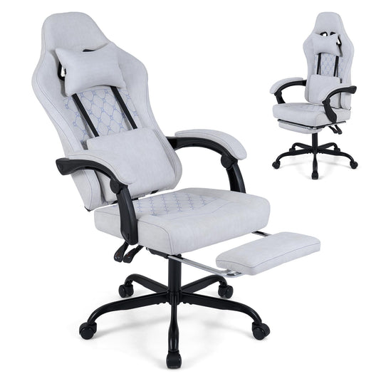 Goplus Gaming Chair Height Adjustable Computer Chair with Headrest Video Game Chair