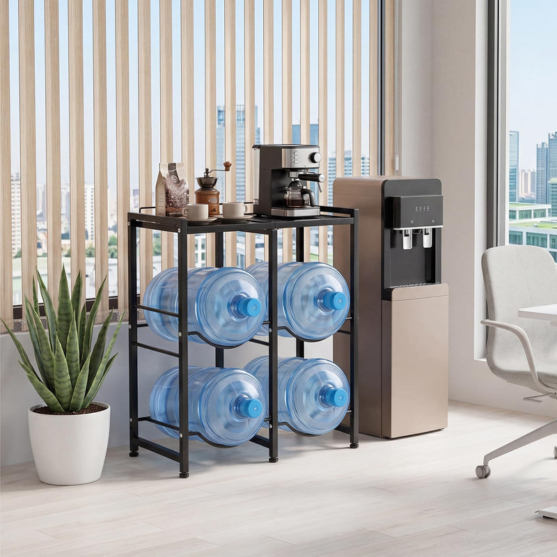 Load image into Gallery viewer, Goplus 5 Gallon/18.9 L Water Jug Holder for 4 Bottles (Large Top Shelf)
