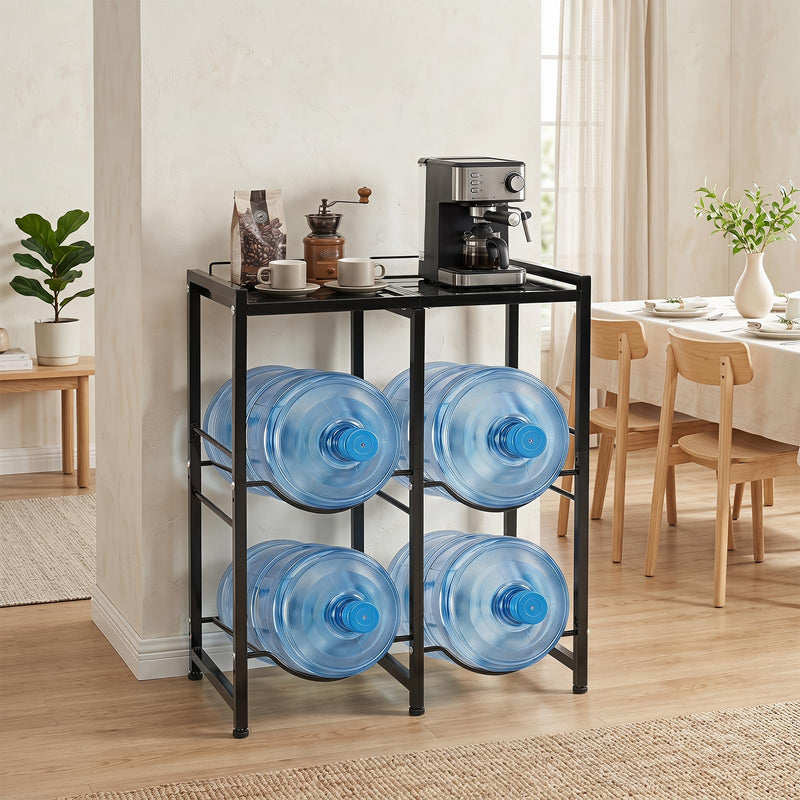 Load image into Gallery viewer, Goplus 5 Gallon/18.9 L Water Jug Holder for 4 Bottles (Large Top Shelf)
