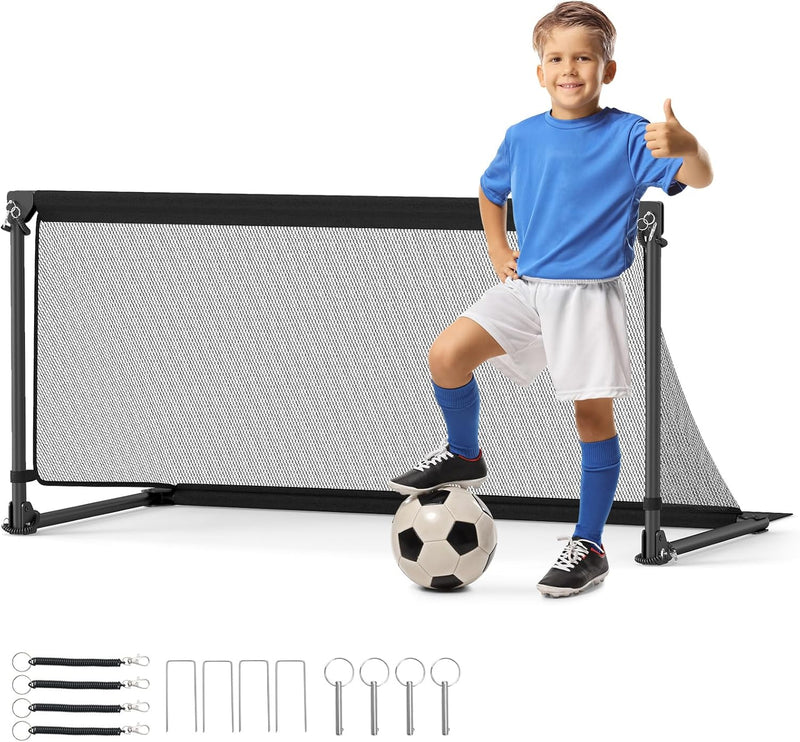 Load image into Gallery viewer, Goplus Portable Toddler Soccer Net with Metal Frame &amp; Ground Stakes

