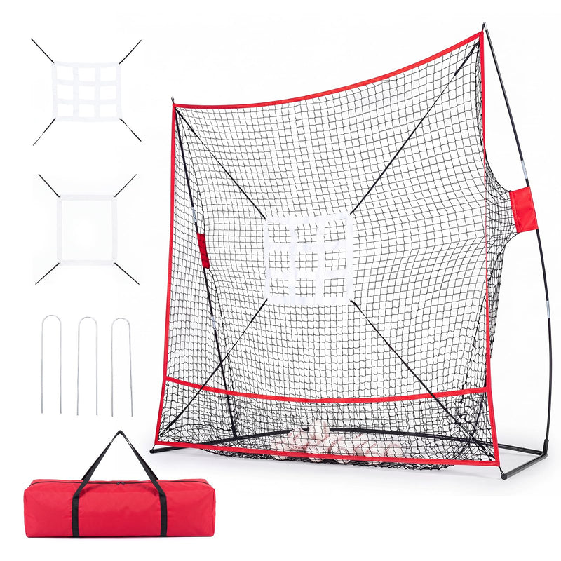 Load image into Gallery viewer, Goplus 7x7.4FT Extra Large Baseball Softball Practice Net w/Ball Collection
