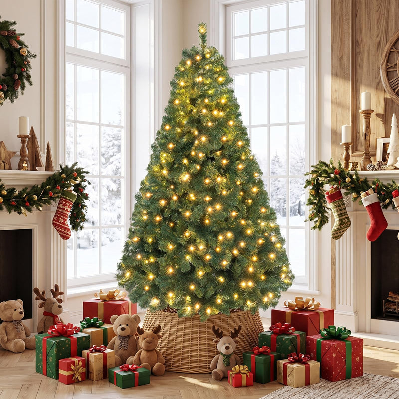 Load image into Gallery viewer, Goplus 6ft Pre-Lit Artificial Christmas Tree with 230 LED Lights and 735 PVC Tips
