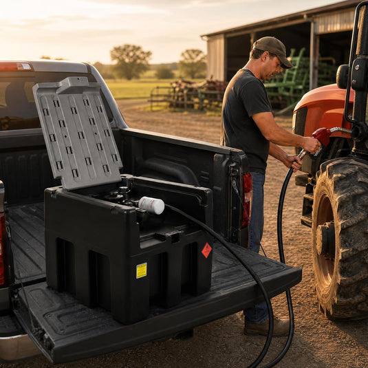Goplus Portable Diesel Tank 53 Gallon Capacity & 13.2GMP | LLDPE Fuel Tank with 12V Electric Transfer Pump
