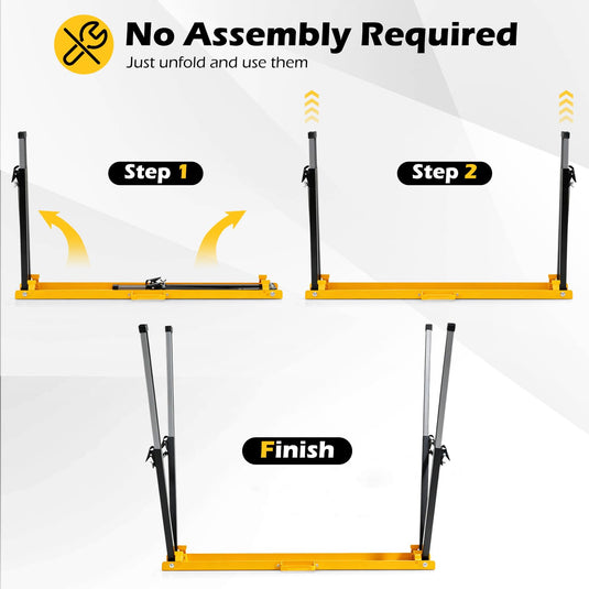 Goplus 2 Pack Folding Saw Horses with 12 Adjustable Leg Heights and Carry Handles