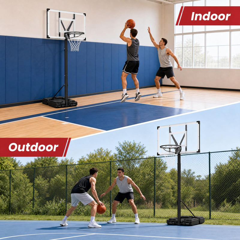 Load image into Gallery viewer, Goplus 10FT Basketball Hoop w/ 44'' Shatterproof PC Backboard for Adults
