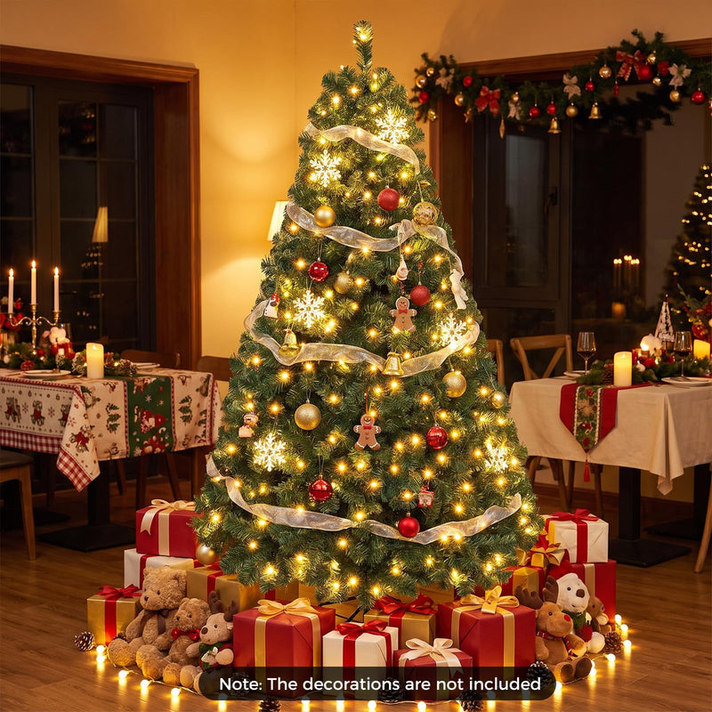 Load image into Gallery viewer, Goplus 6ft Pre-Lit Artificial Christmas Tree with 230 LED Lights and 735 PVC Tips
