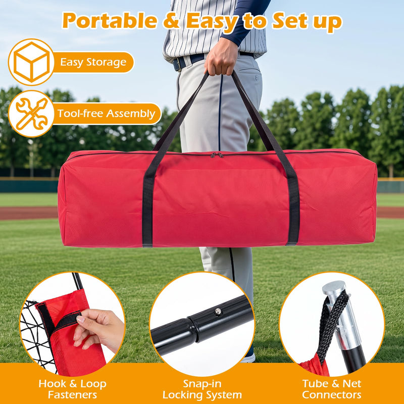 Load image into Gallery viewer, Goplus 7x7.4FT Extra Large Baseball Softball Practice Net w/Ball Collection
