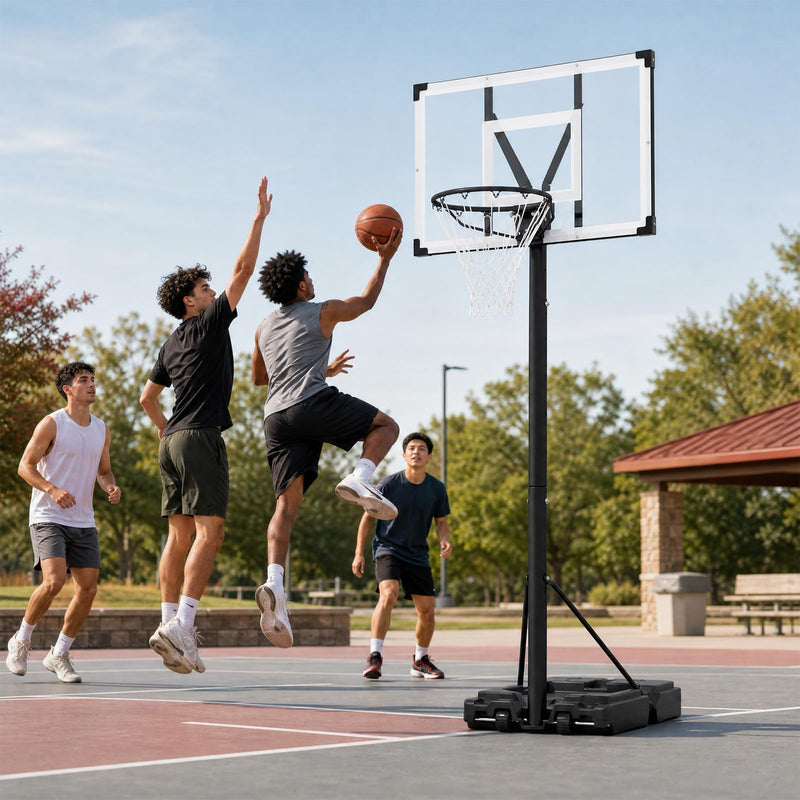 Load image into Gallery viewer, Goplus 10FT Basketball Hoop w/ 44'' Shatterproof PC Backboard for Adults
