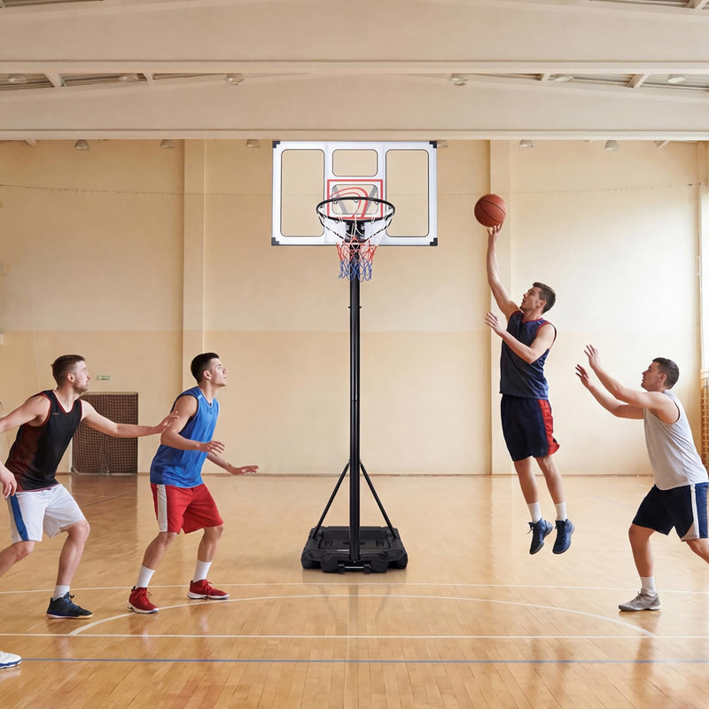 Load image into Gallery viewer, Goplus  4.1-10 FT Adjustable Basketball Hoop Outdoor w/Shatterproof PC Backboard
