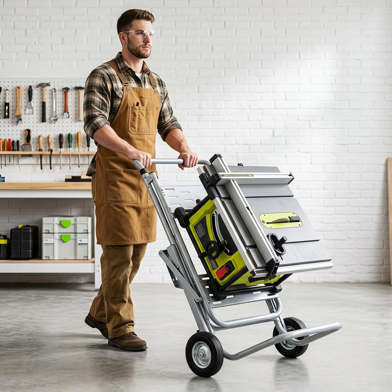 Load image into Gallery viewer, Goplus Portable Table Saw Stand | Rolling Foldable Heavy Duty Metal Base with 8-Inch Rubber Wheels
