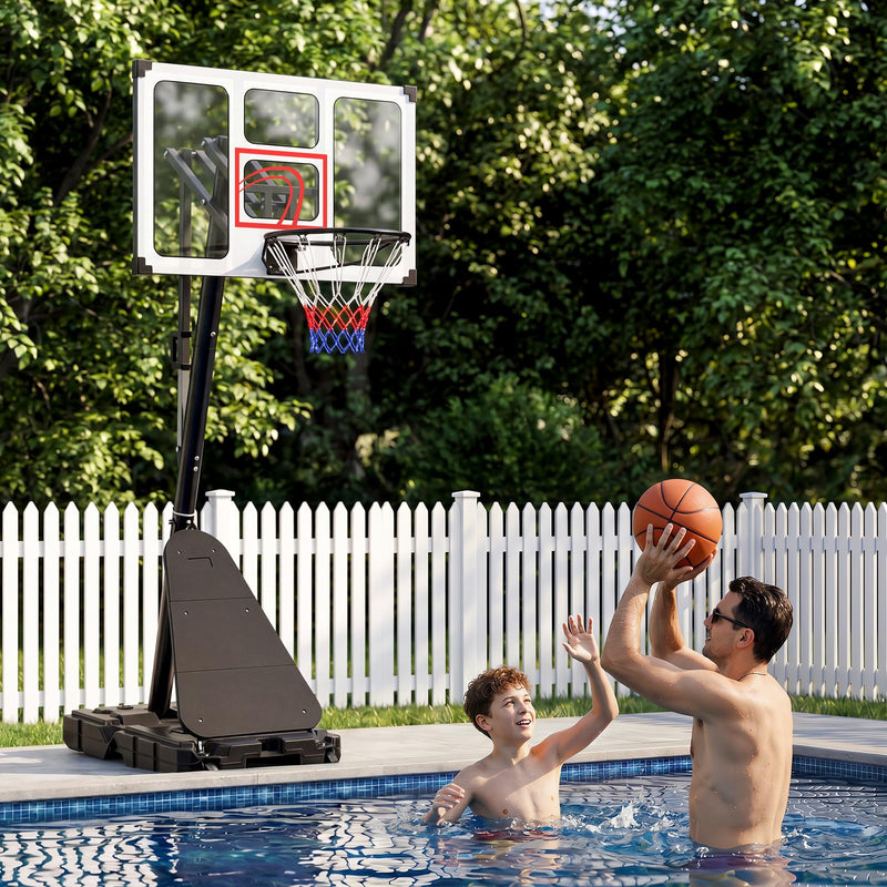 Load image into Gallery viewer, Goplus 4.9-10 FT Adjustable Portable Basketball Goal System w/Shatterproof PC Backboard
