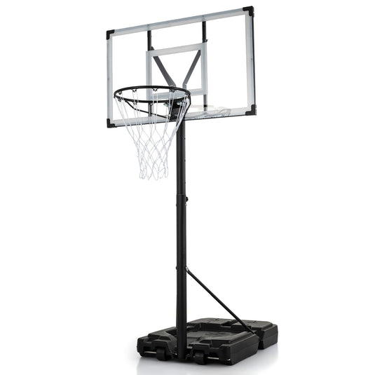 Goplus 10FT Basketball Hoop w/ 44'' Shatterproof PC Backboard for Adults
