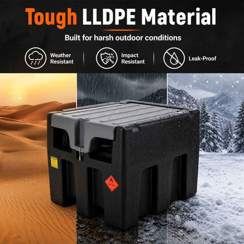 Load image into Gallery viewer, Goplus Portable Diesel Tank 53 Gallon Capacity &amp; 13.2GMP | LLDPE Fuel Tank with 12V Electric Transfer Pump
