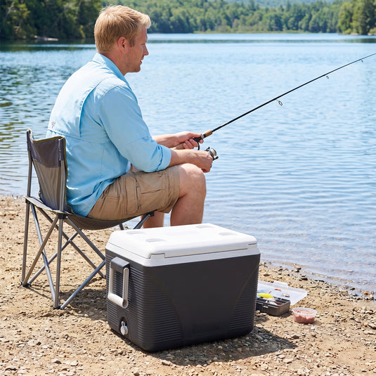 Goplus 43.3 Quart Portable Hard Cooler with Handles and 4 Cup Holders