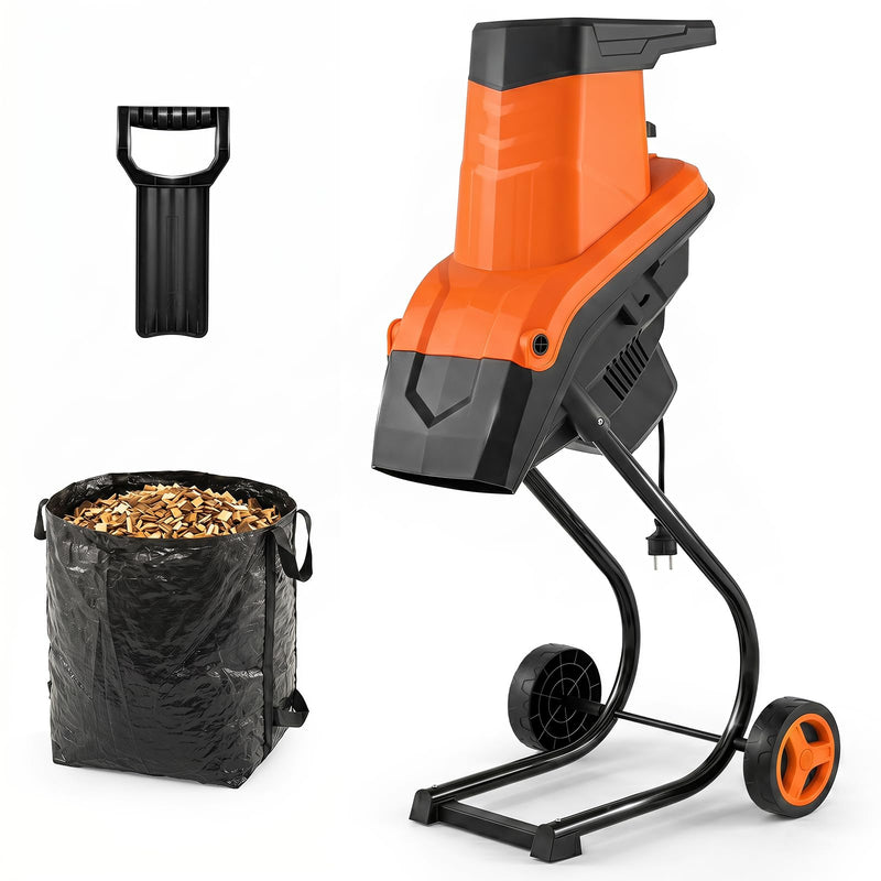 Load image into Gallery viewer, Goplus 15-Amp Electric Wood Chipper Shredder Mulcher w/1.8” Max Cutting Diameter &amp; 50L Collection Bag
