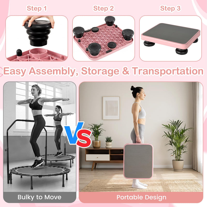 Load image into Gallery viewer, Goplus 24" x 20" Mini Trampoline with Elastic Rope | Rebounder Bouncing Board
