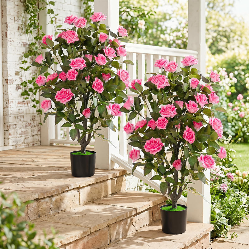 Load image into Gallery viewer, Goplus 35.5" Artificial Rose Tree with 32 Blooming Flowers | Free Maintenance
