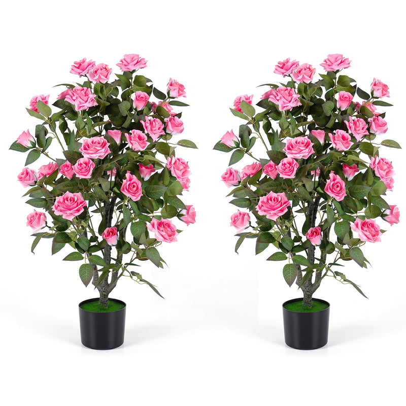 Load image into Gallery viewer, Goplus 35.5" Artificial Rose Tree with 32 Blooming Flowers | Free Maintenance
