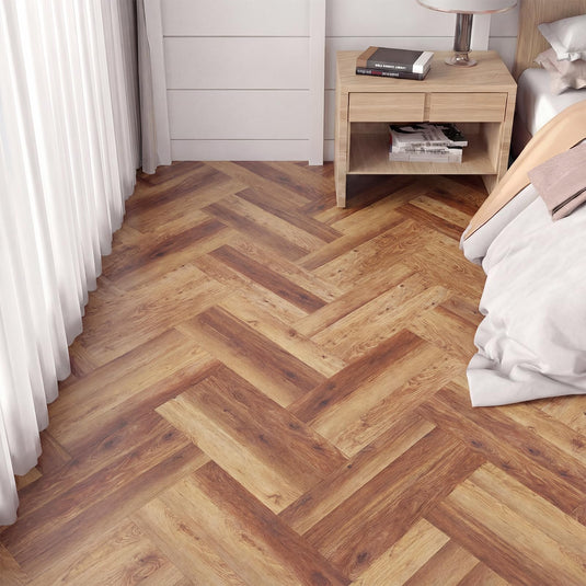 Goplus 24-Pack 36 Sq.Ft Wood Grain Floor Tiles Waterproof Vinyl Plank Flooring