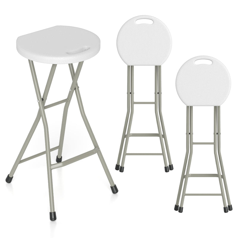 Load image into Gallery viewer, Goplus Folding Stool, 28 inch Foldable Camping Stool for Adults with 330 lb Capacity
