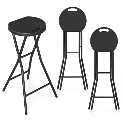 Load image into Gallery viewer, Goplus Folding Stool 27.5" Counter Height Backless Bar Chair for Kitchen Island Bar Table Patio

