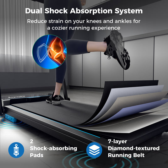 Goplus 3 in 1 Folding Treadmill, 2.5HP 340 LBS Capacity Walking Pad with Handle Bar