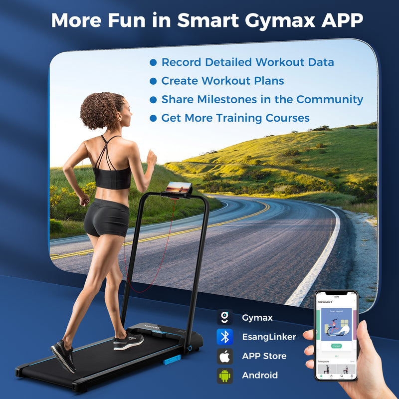 Load image into Gallery viewer, Goplus 3 in 1 Folding Treadmill, 2.5HP 340 LBS Capacity Walking Pad with Handle Bar
