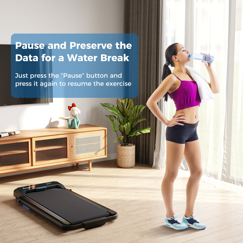 Load image into Gallery viewer, Goplus 3 in 1 Folding Treadmill, 2.5HP 340 LBS Capacity Walking Pad with Handle Bar
