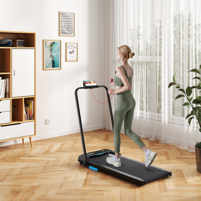 Load image into Gallery viewer, Goplus 3 in 1 Folding Treadmill, 2.5HP 340 LBS Capacity Walking Pad with Handle Bar
