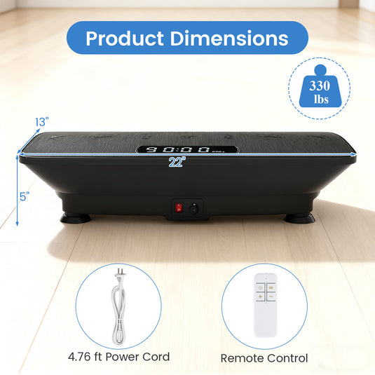 Goplus Vibration Plate Exercise Machine, Vibrating Platform w/Gravity Sensor, Remote, Bluetooth
