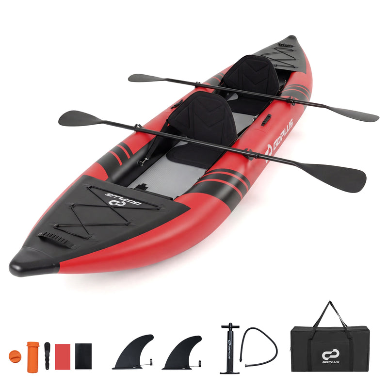 Load image into Gallery viewer, Goplus 12.5 ft Inflatable Kayak – 2-Person Canoe with 507 lbs Capacity for Fishing, Camping &amp;Exploring
