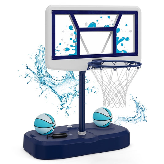 Goplus Shatterproof Outdoor Swimming Poolside Basketball Goal System with 200 LBS Weighted Base