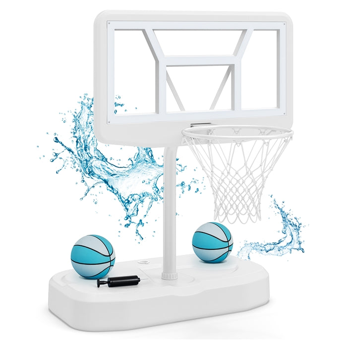Load image into Gallery viewer, Goplus Shatterproof Outdoor Swimming Poolside Basketball Goal System with 200 LBS Weighted Base
