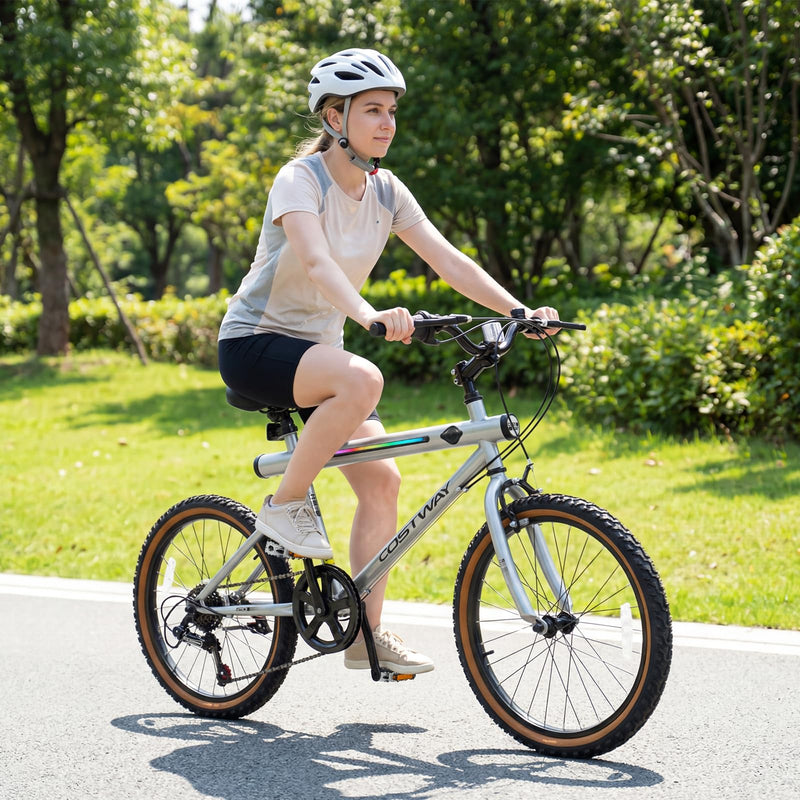 Load image into Gallery viewer, Goplus 20" LED-lit Hybrid Cycling Bike w/Stereo Speakers &amp; High Carbon Steel Frame
