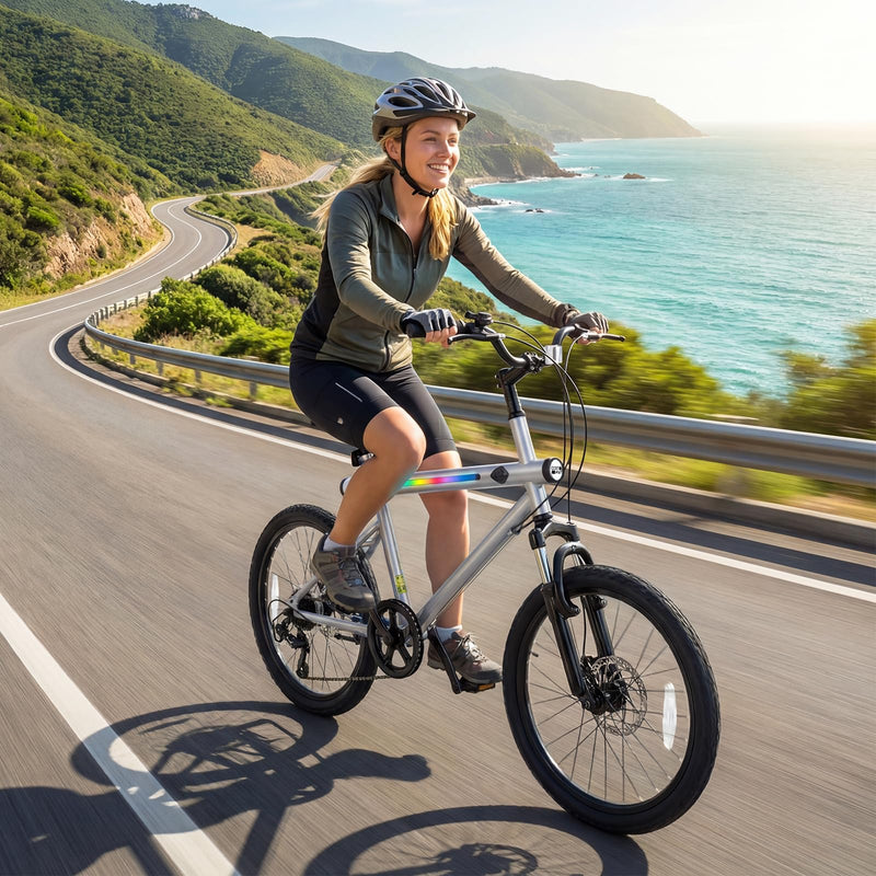 Load image into Gallery viewer, Goplus 20" LED-lit Hybrid Cycling Bike w/Stereo Speakers &amp; High Carbon Steel Frame
