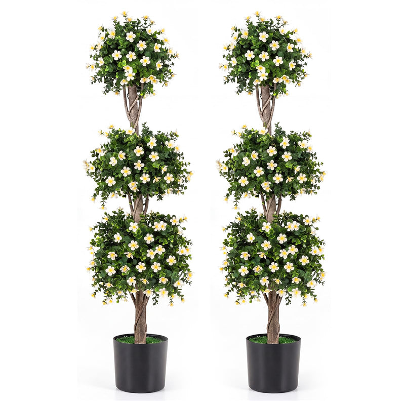 Load image into Gallery viewer, Goplus 51" Artificial Topiary Tree w/3 Topiary Balls | Front Porch Indoor Entryway Home Office Decoration
