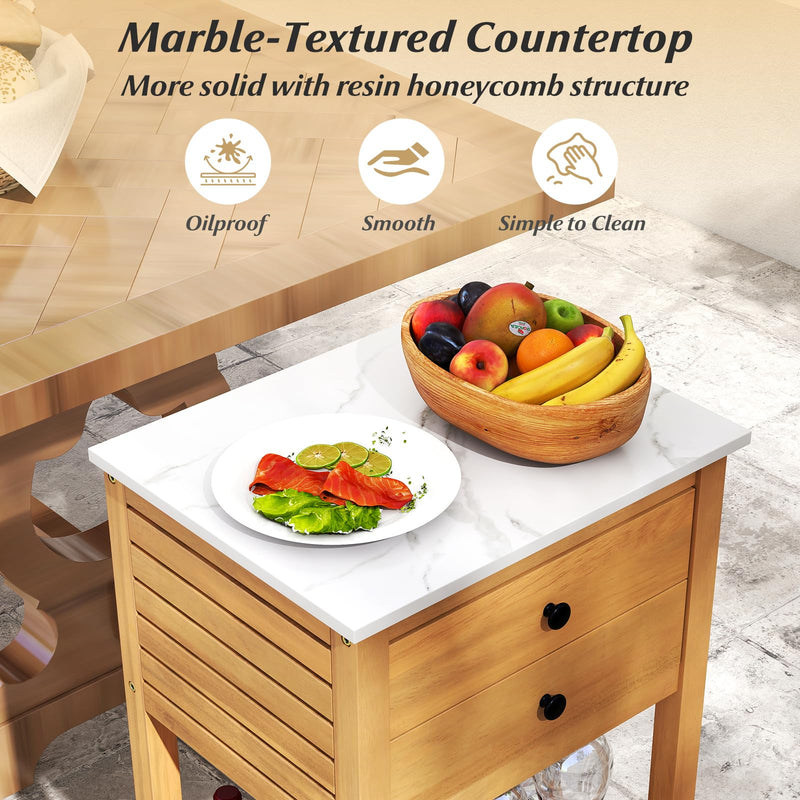 Load image into Gallery viewer, Goplus Outdoor Bar Buffet Sideboard for Backyard Garden Deck Corner
