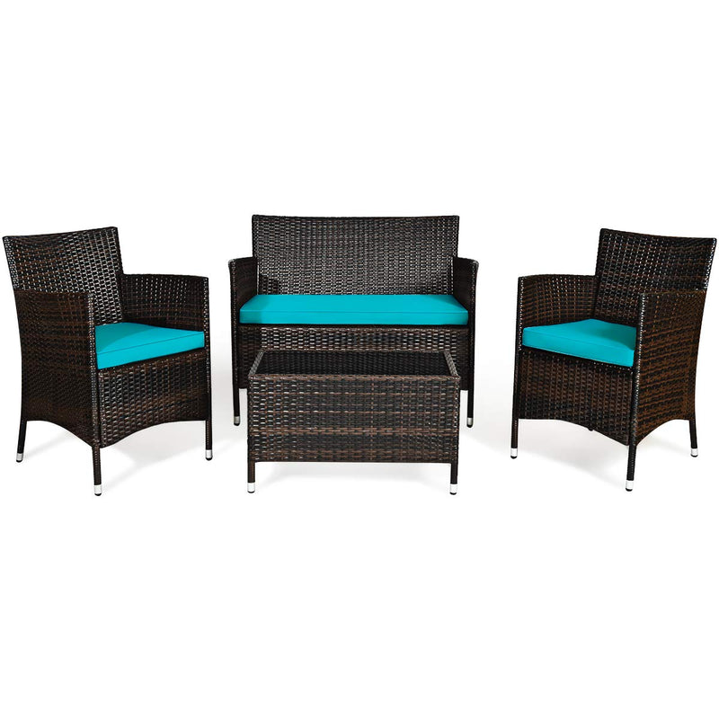 Load image into Gallery viewer, Goplus 4-Piece Rattan Patio Set
