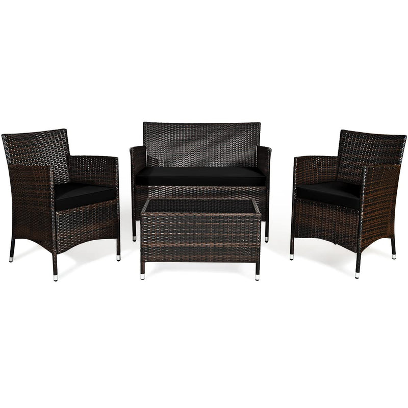 Load image into Gallery viewer, Goplus 4-Piece Rattan Patio Set
