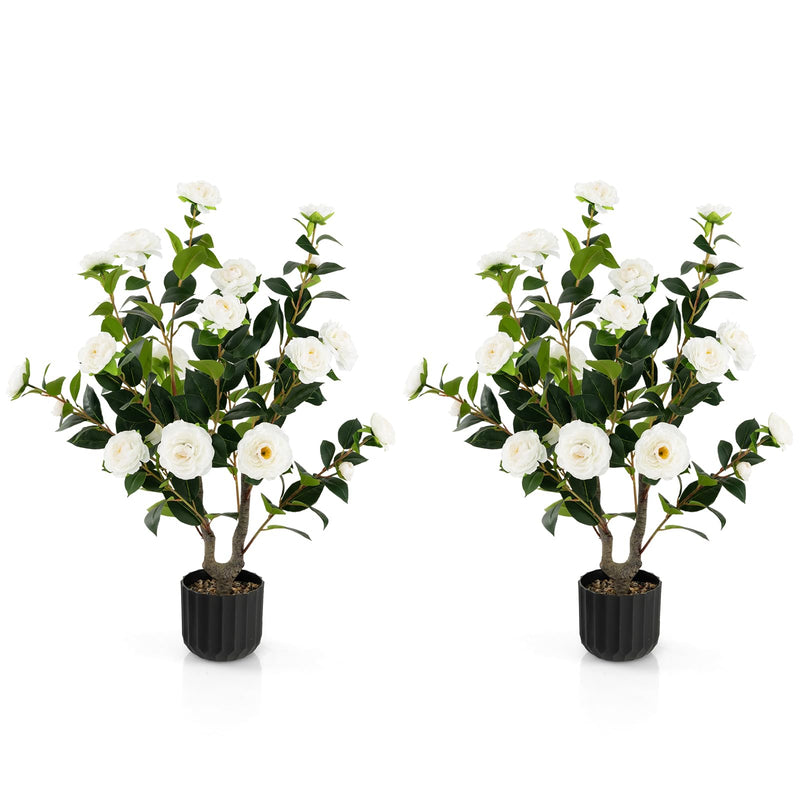 Load image into Gallery viewer, 38&quot; Artificial Camellia Tree - Goplus
