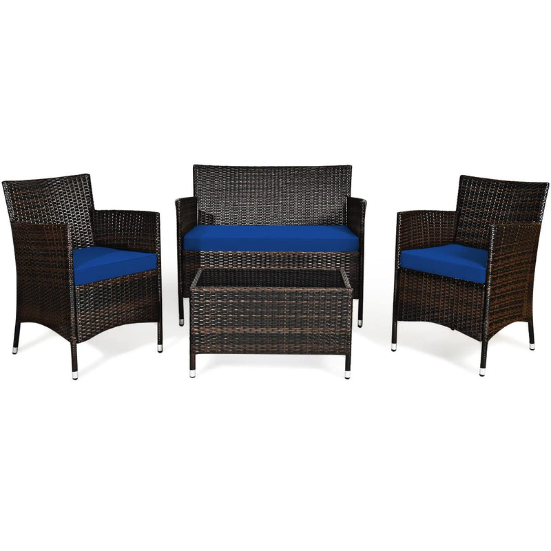 Load image into Gallery viewer, Goplus 4-Piece Rattan Patio Set
