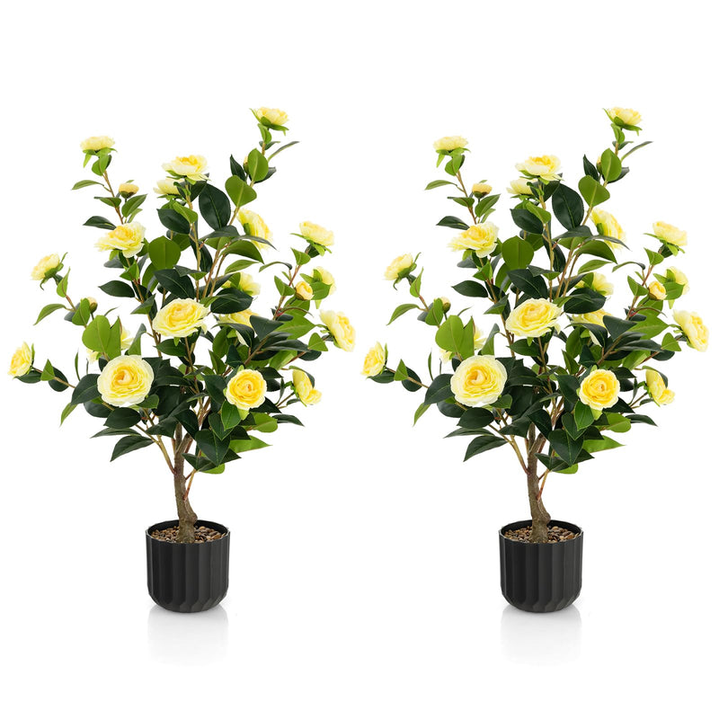 Load image into Gallery viewer, 38&quot; Artificial Camellia Tree - Goplus
