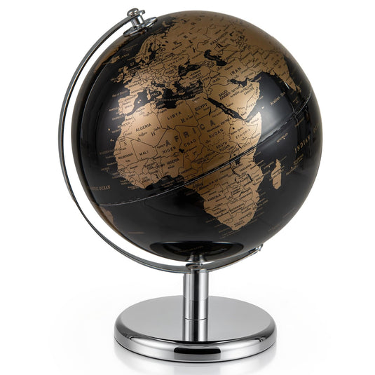 Goplus 8-Inch Metallic Black World Globe Educational Learning Toy