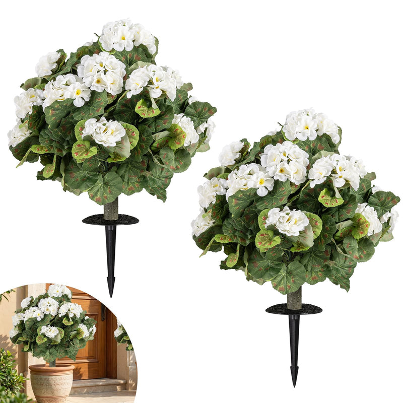 Load image into Gallery viewer, Goplus 22.5” Artificial Begonia Ball Trees Set of 2 with Ground Spikes
