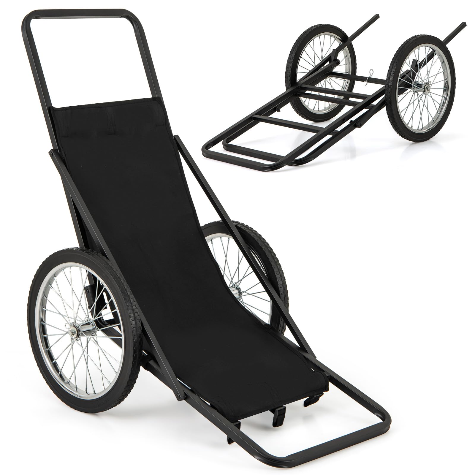 Game Cart Bicycle Cart Attachment Hiking Cart IRONMAX Folding Deer